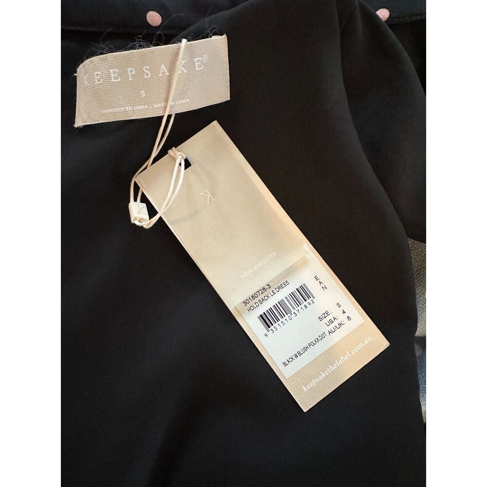 NWT Keepsake The Label Women's Hold Back Mock Neck Long Sleeve Mini Dress w/Sash - Picture 10 of 11